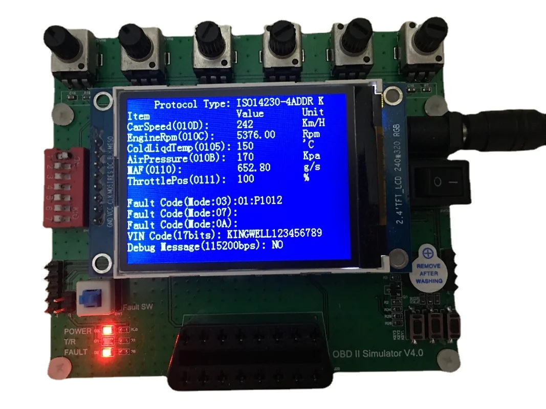 

Vehicle OBD Simulator /ECU Emulator 0.96inch OLED Screen Supports J1939