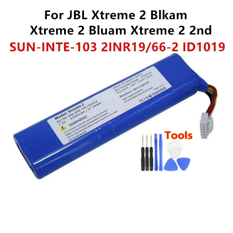 Batteria Originale Sun-Inte-103 2 Inr19/66-2 Id1019 5200Mah Per Jbl Xtreme 2 Blkam Xtreme 2 Bluam Xtreme 2 2Nd Batterie + Strumenti