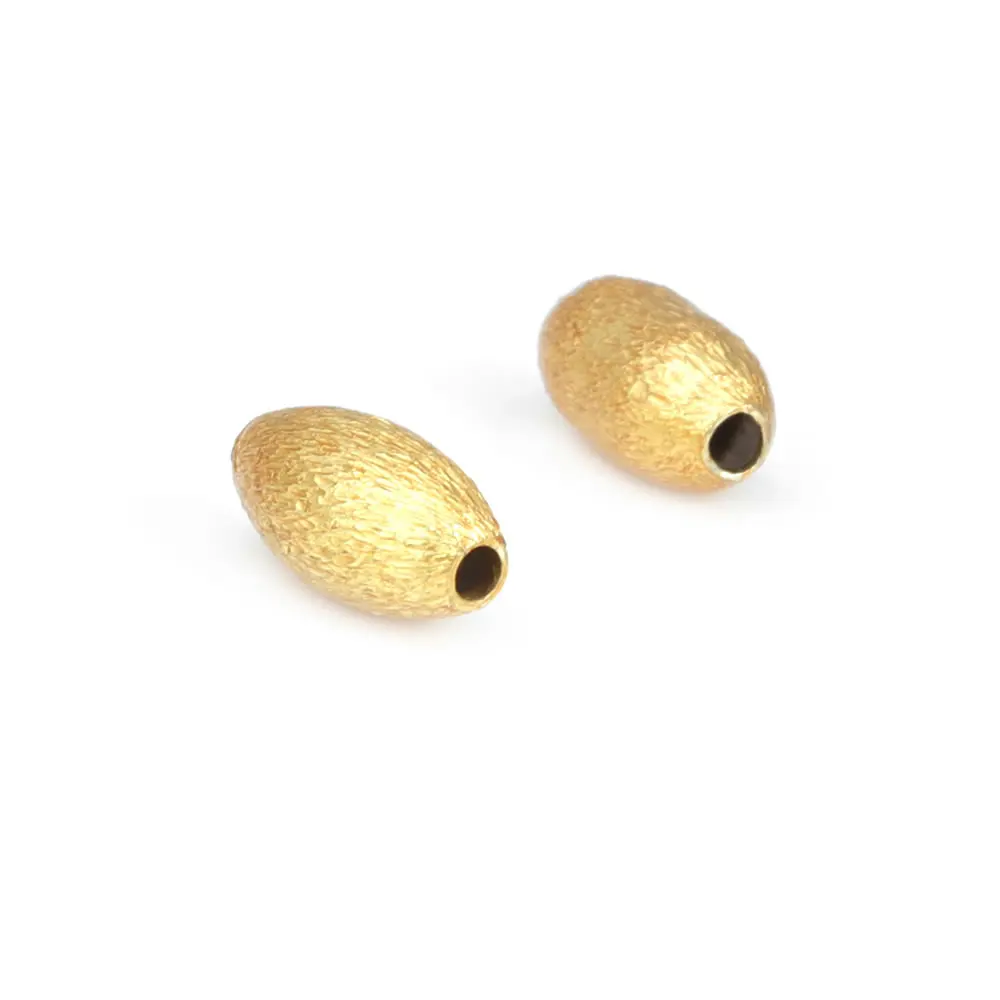 Cuentas de Brass Doradas de 18K Diseño Ovalado Cilíndrico Suministros para Hacer Joyería DIY - details 30