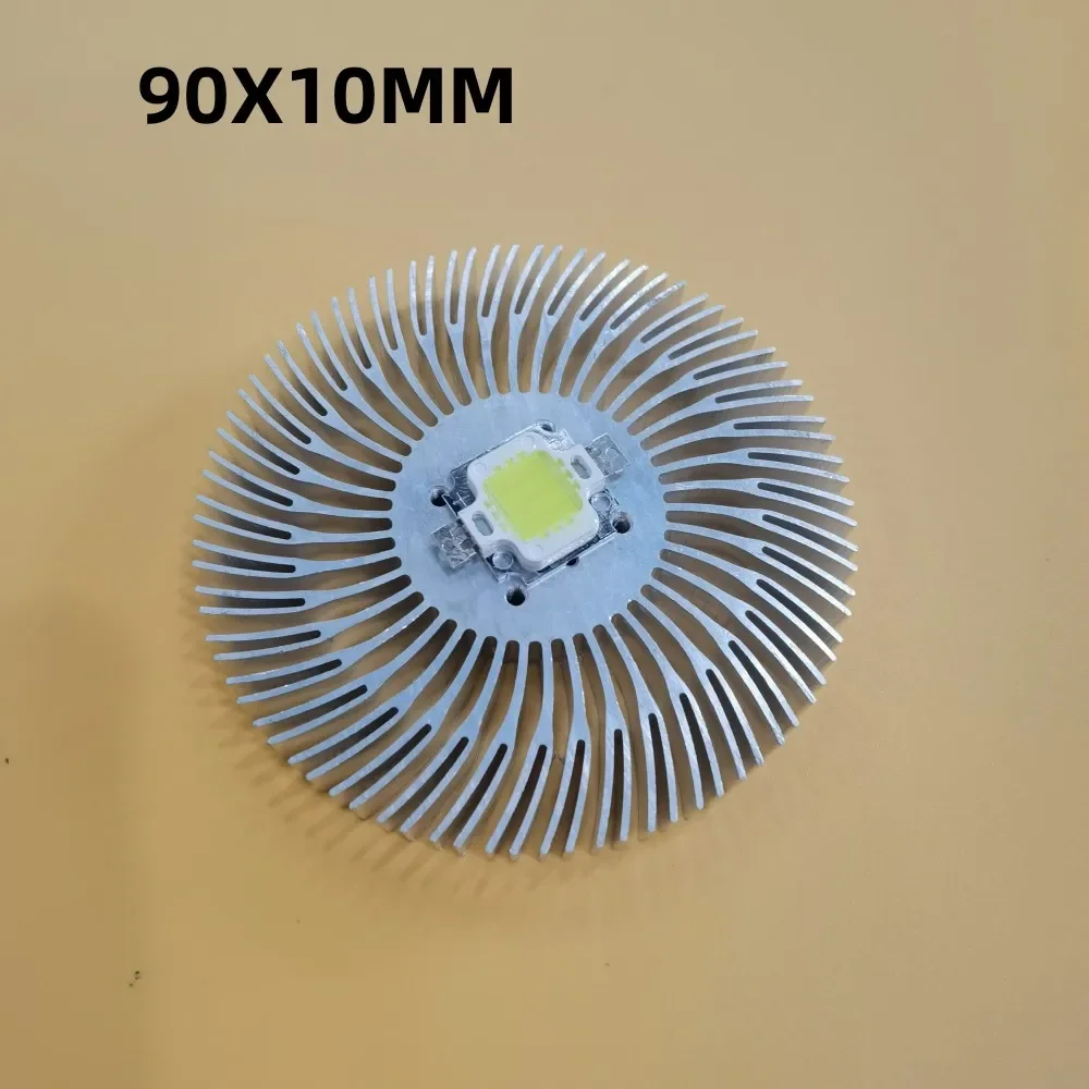 Round LED Heatsink Radiator Aluminum 10W 90x10mm for Household Lamp Replaceable