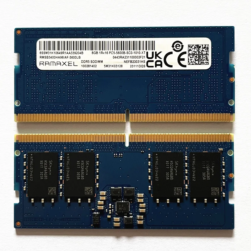 Ramaxel-memória do Portátil Ddr5 8gb 5600mhz 1rx16 Pc55600b-sc01010-xt Sodimm