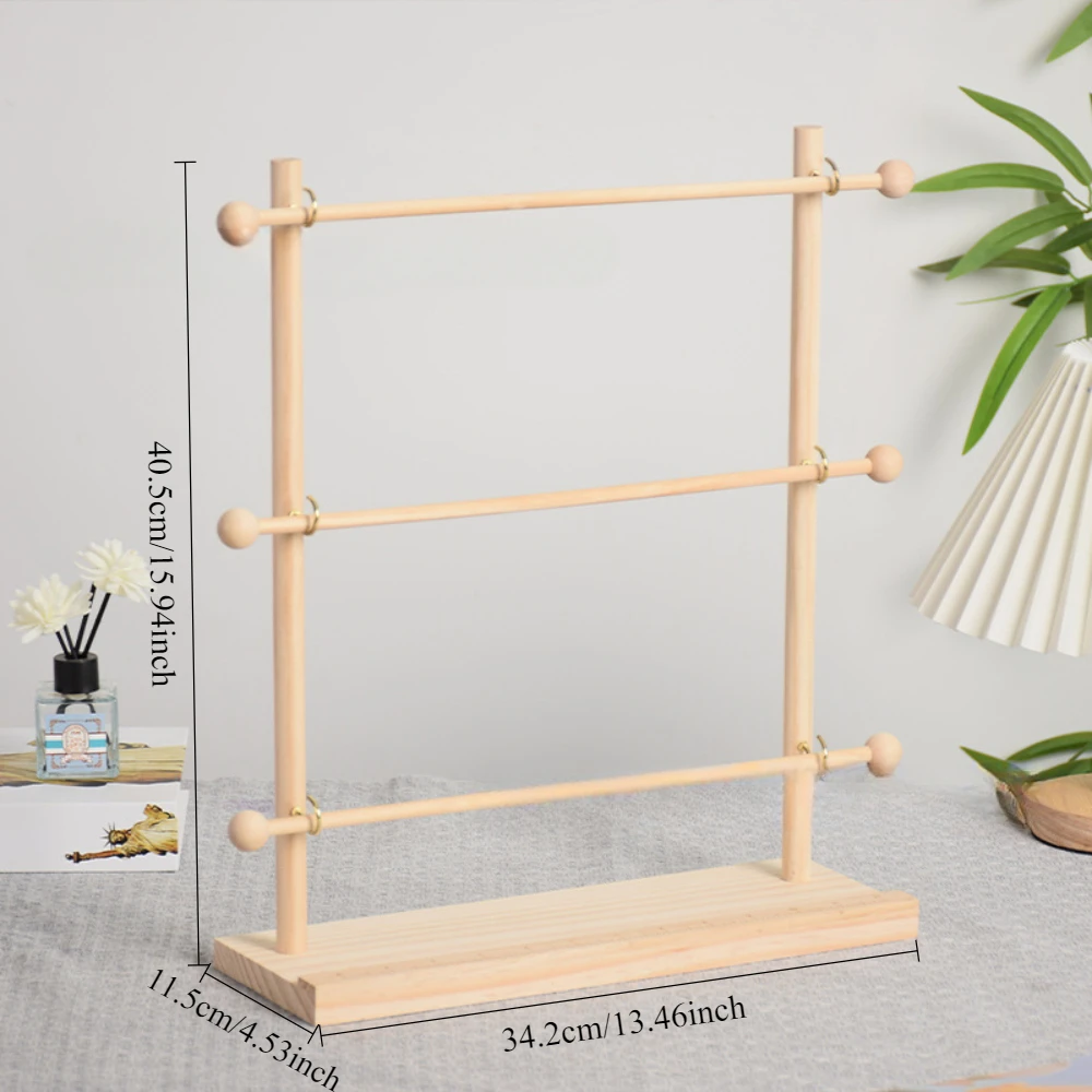 Ribbon Organizer Wooden Ribbon Holder Organizer Rack Smooth Surface Rack Holder Craft Spool