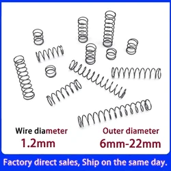 Set of 10 Precision Spring Steel Compression Springs - Various Sizes - 10mm