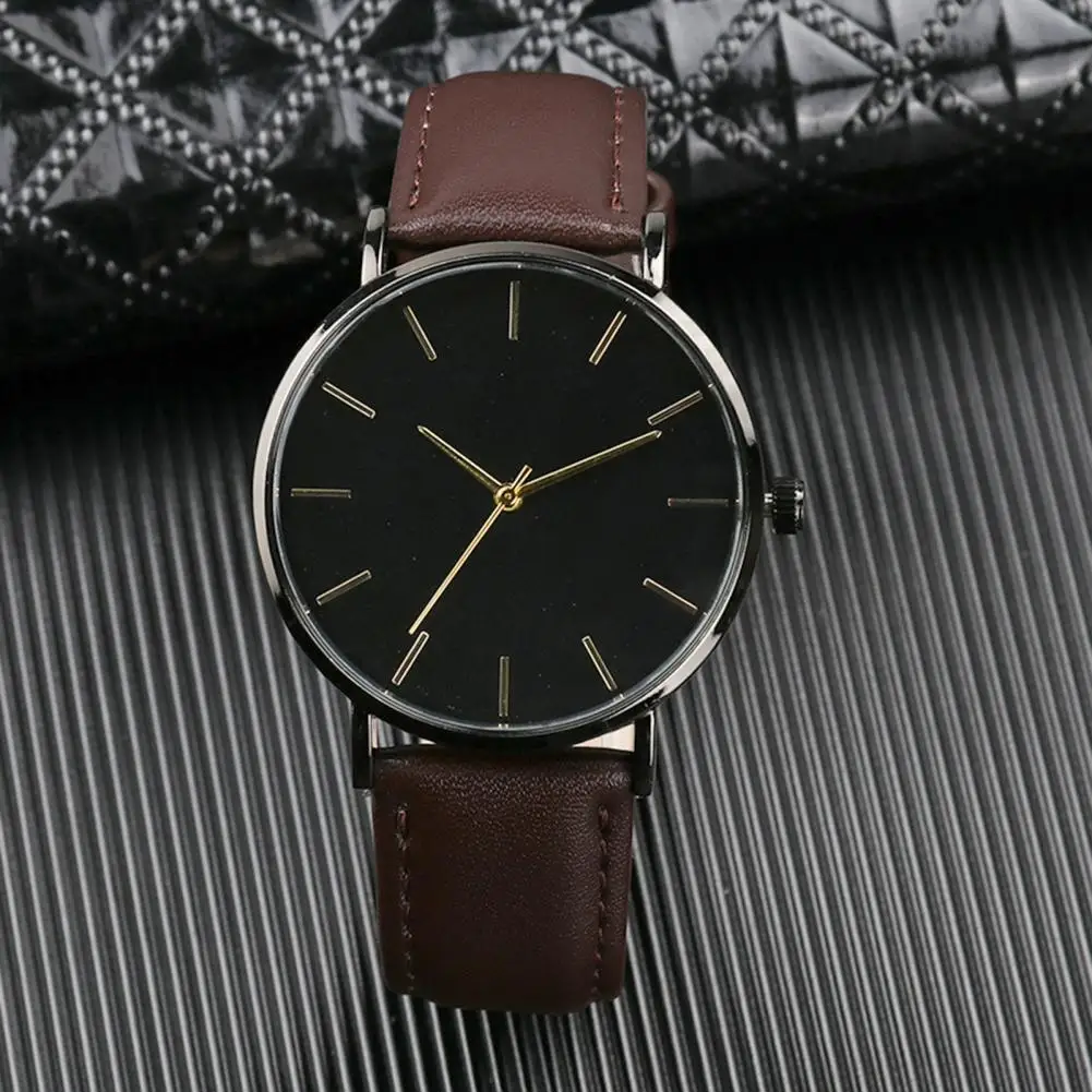 Attractive Men Quartz Wristwatch Ultra Thin Precise Time Alloy Mesh