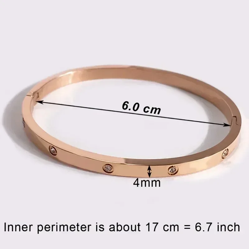 Luxury Female Shining Crystal Bangles for Women Men Lover Bracelets & Bangles Stainless Steel Pulseiras Feminina Jewelry bangle bracelet stainless steel bracelet crystal bracelets