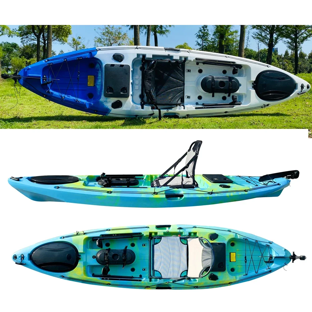 Pedal de plástico para Kayak, accesorio para pesca, Doble Barco de mar, 11 pies, incluye