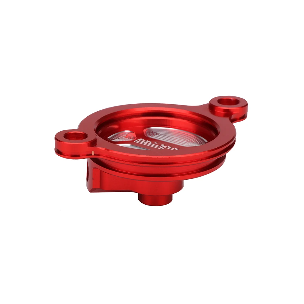 Motorcycle CNC Aluminum Engine Red Oil Filter Cap Cover For HONDA CRF 450R CRF 450RX Off Road Dirt Bike