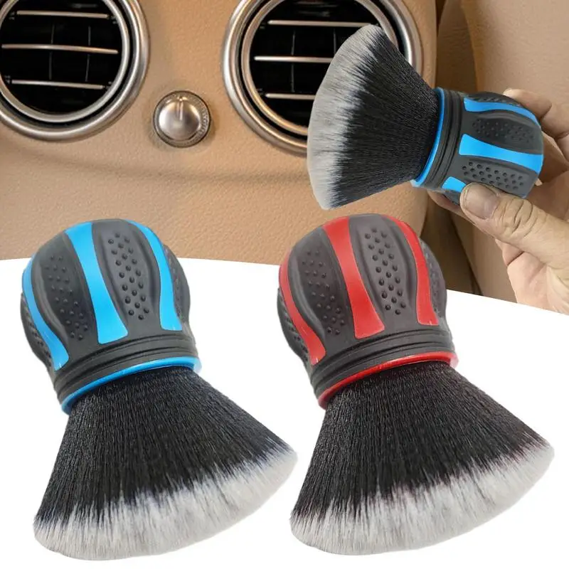 

Car Detailing Brushes Multifunctional Soft Bristle Non-Slip Automotive Air Duster Interior Cleaning Brushes For Car Maintenance
