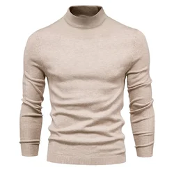 Autumn Winter KPOP Fashion Style Harajuku Slim Fit Tops Loose Casual All Match Knitwear Thickening Solid Long Sleeve Sweaters