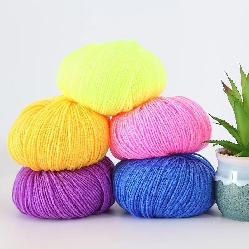 1pc50gYarnCrochetInfantSilkHandKnittedCrochetYarnforKnitting
