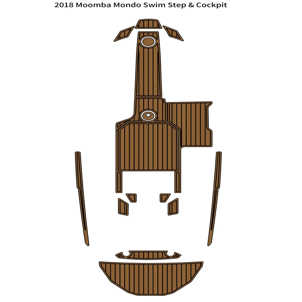 2018 Moomba Mondo Swim Step Platform Cockpit Mat Boat Eva Teak Deck Flooring Pad Backing Autoadesivo Seadek Gatorstep Style