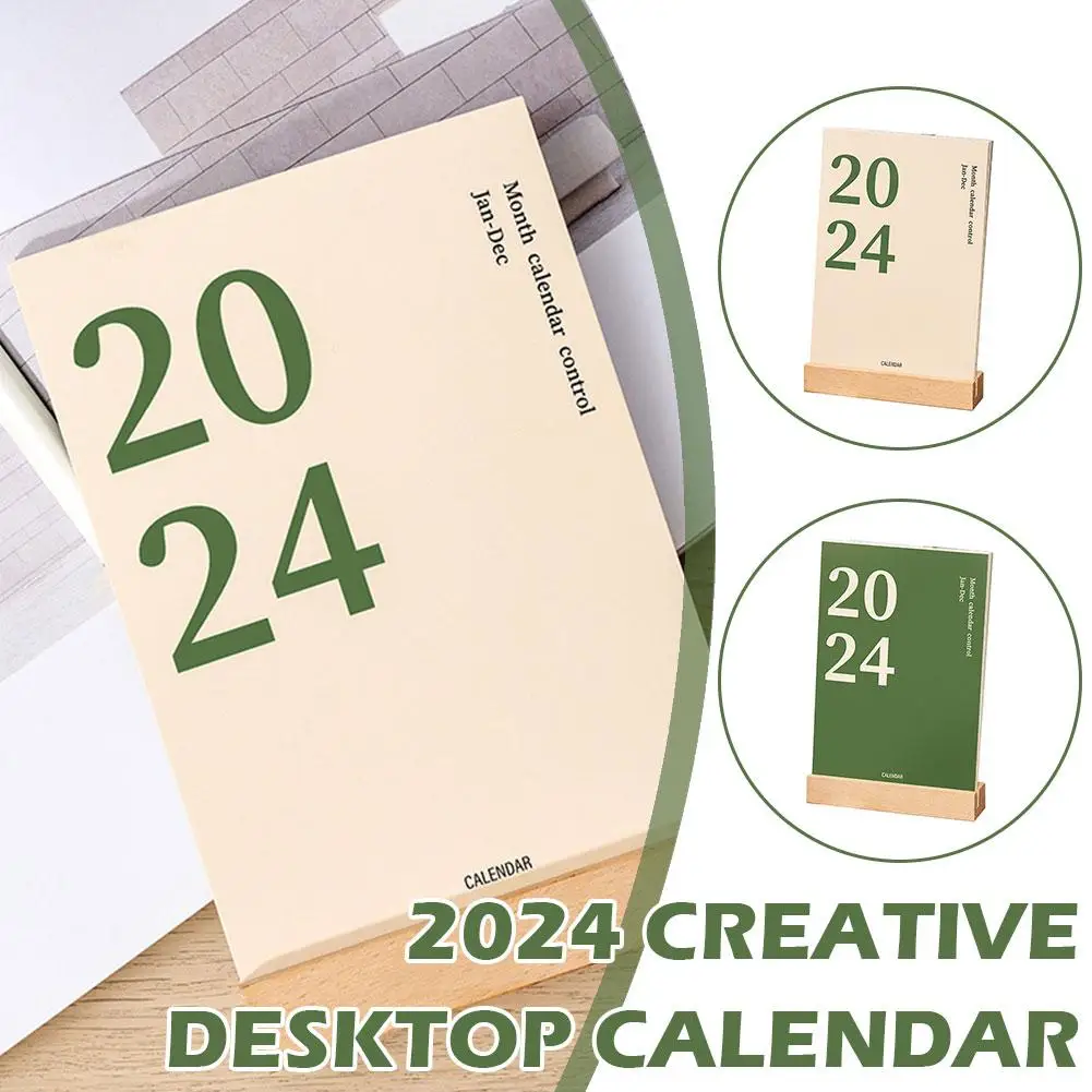 2024 Desk Calendar Creative Desktop Ornaments Planner Fashion Fresh School Memo Decoration Tabletop Mini Office Supplies Z7D8