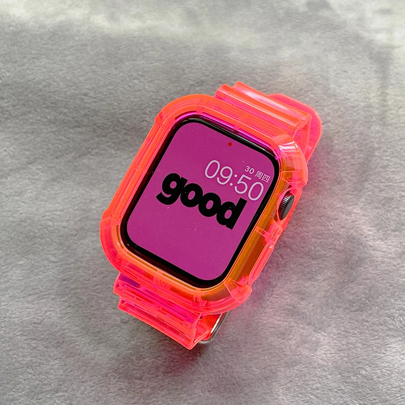 Transparent Silicone Bracelet with Protective Case
