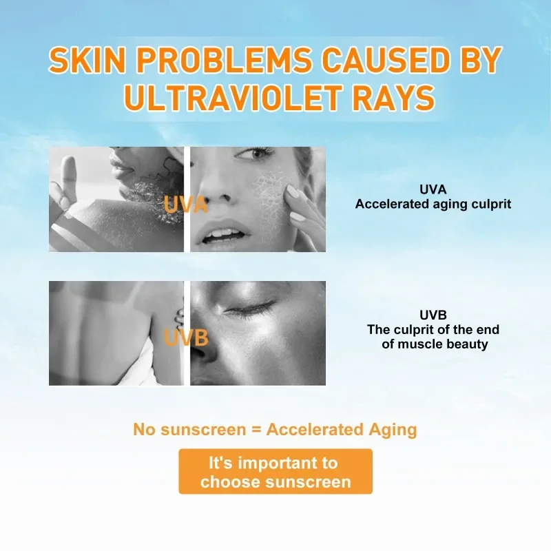 Sce78a5ecb01a473eab3acaaa8898c603I 50ml Original Face Sunscreen Anti-Shine Invisible Fluid | Anti-Imperfection Ultra SPF50 Body Sunscreen Whitening