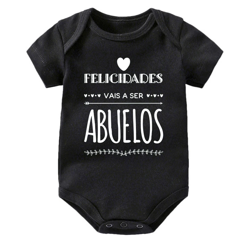 Vais a Ser Abuelos Baby Bodysuit Pregnancy Announcement Cotton Baby Coming  Soon Ropa Outfit Long Sleeve Infant Romper Clothes