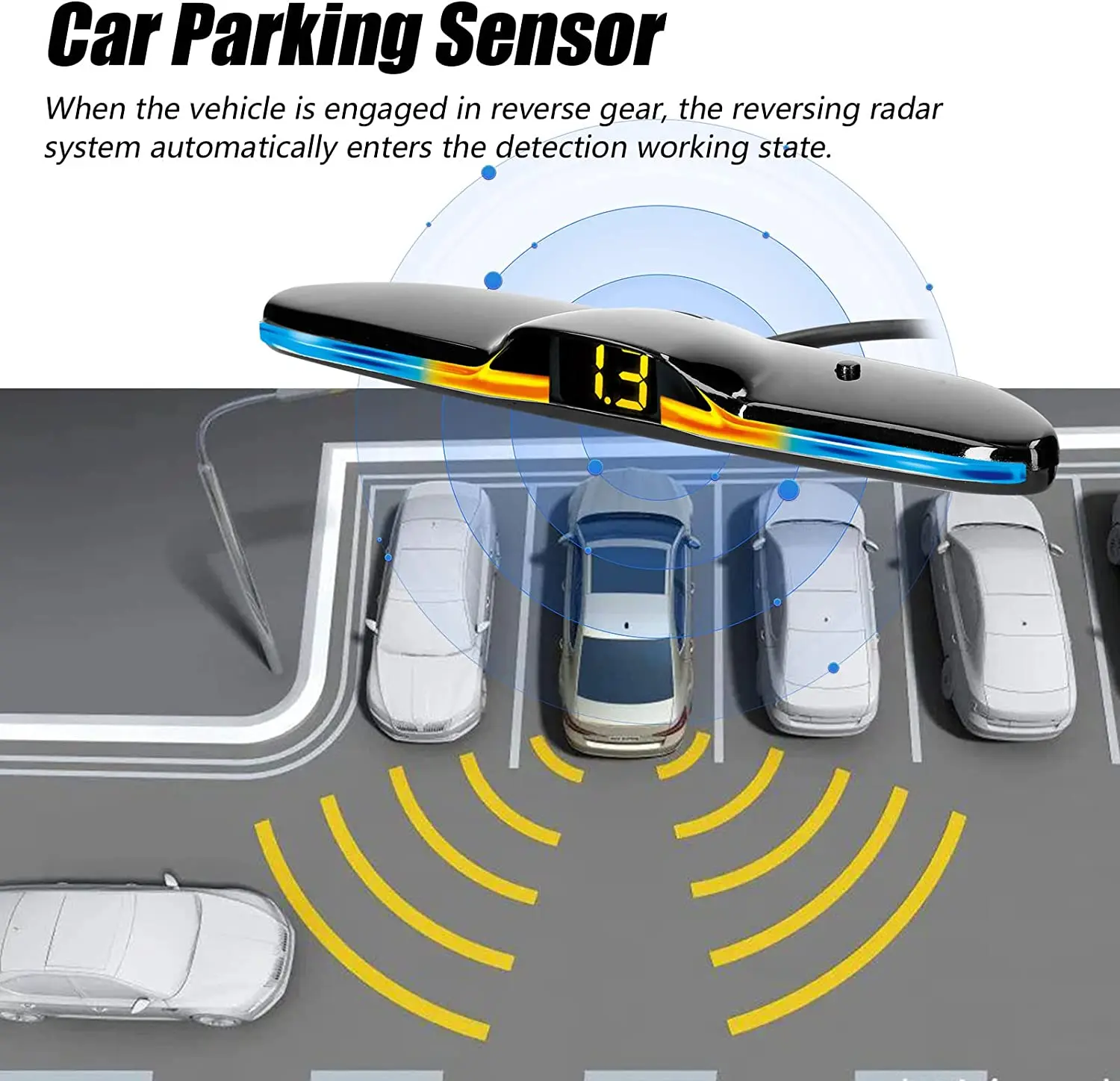 Car Parking Assist System with 4 Sensors Vehicle Reverse System Parktronic Backup Radar with LED Distance Display Sound Warning parking sensor kit led parking sensor kit parking sensor car led parking sensor