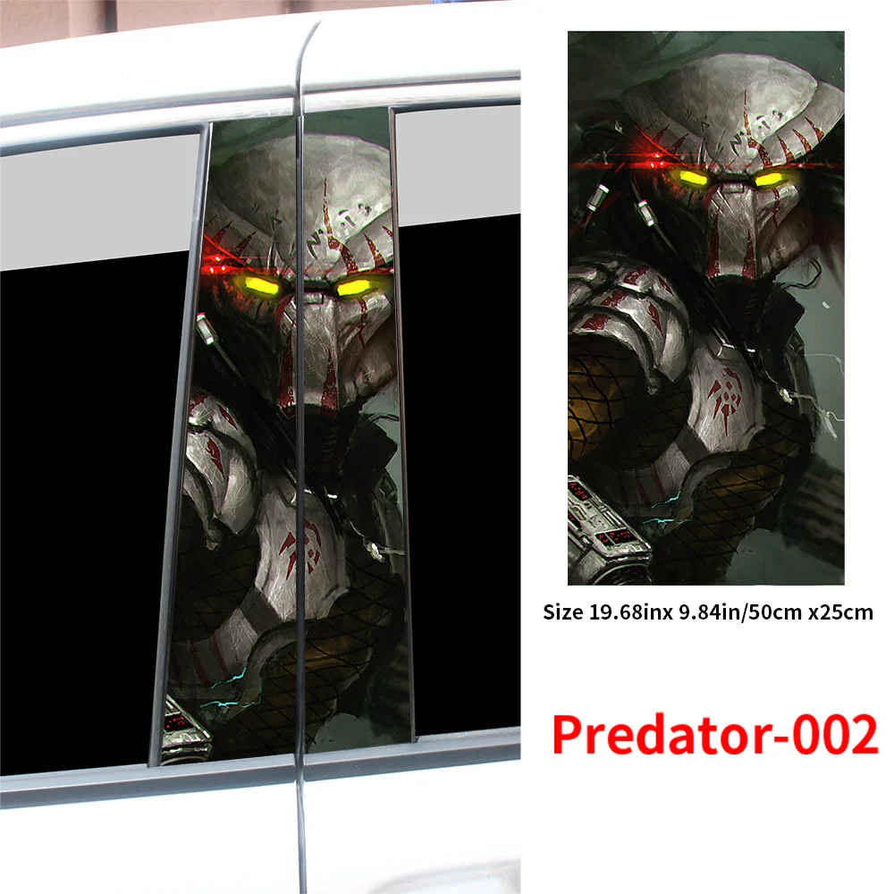 Predator Waterproof Car Sticker Decals - B-Pillar Center Column Decorative Cover