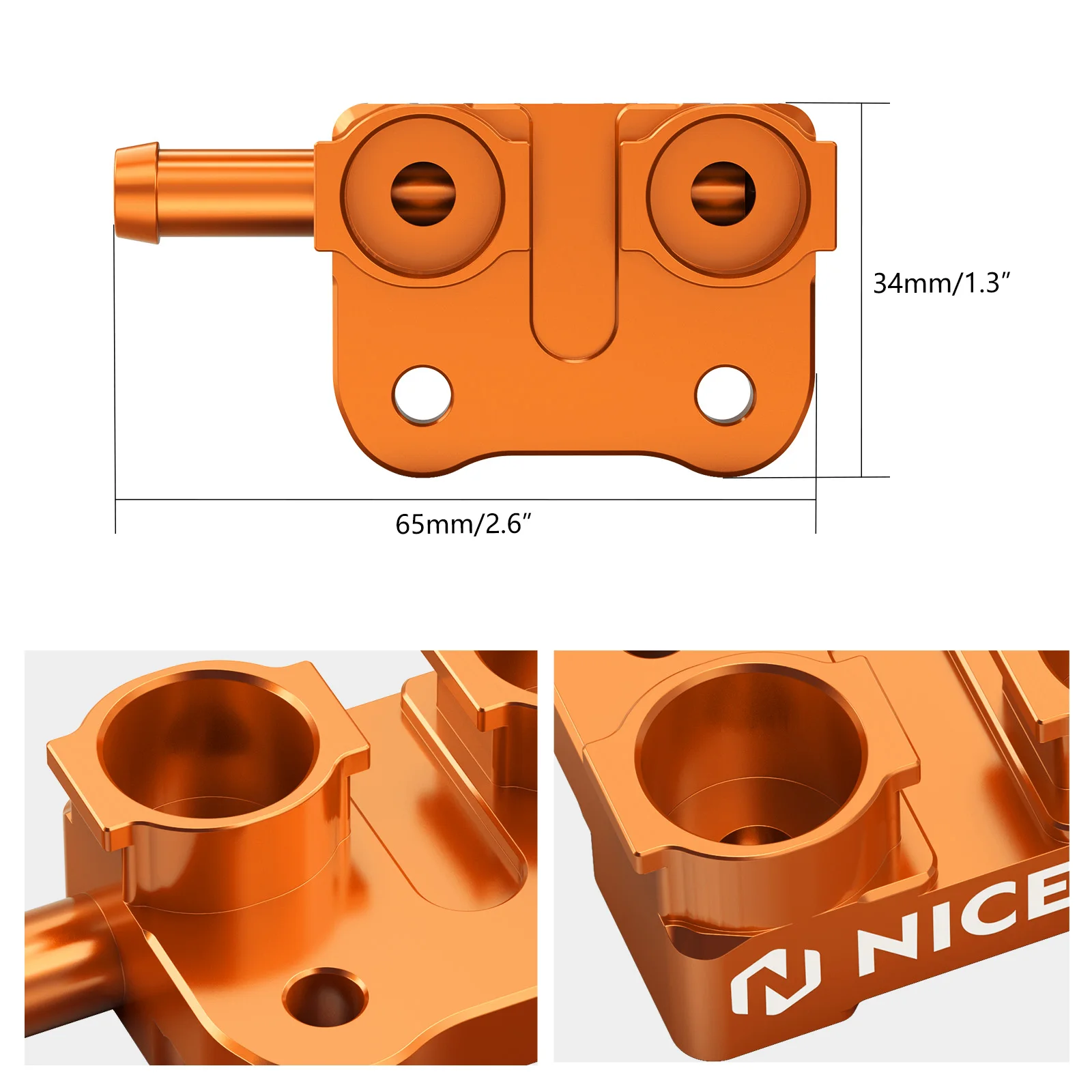 NICECNC Für KTM EXC 300 TBI EXC 250 XCW 300 2024-2025 SX 125 SX250 XC 250 300 2023-2025 TBI High Flow Kraftstoff Rail Stecker EC 300 – Detail 2