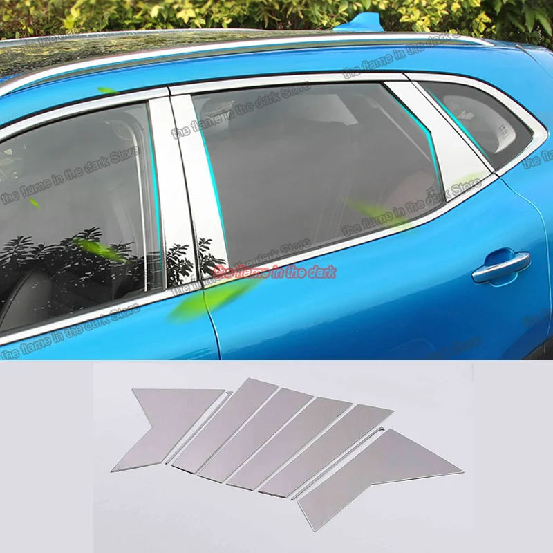 Stainless Steel Car Window Chrome Middle Post Cover Protector Trim For