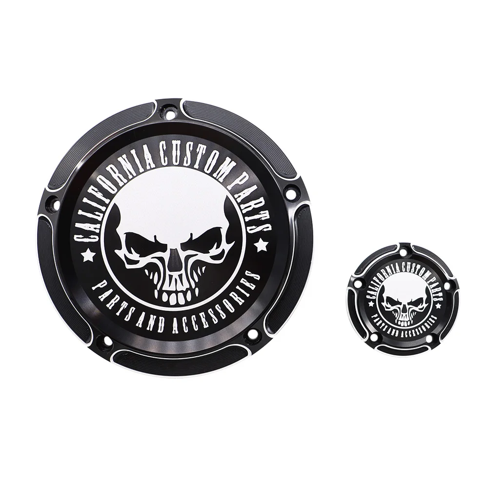 Motorrad Motor Derby Timer Abdeckung Kupplung Seiten abdeckungen für Harley Dyna Softail Touring Road King Electra Glide Flhr Flhx Fxst – Detail 12