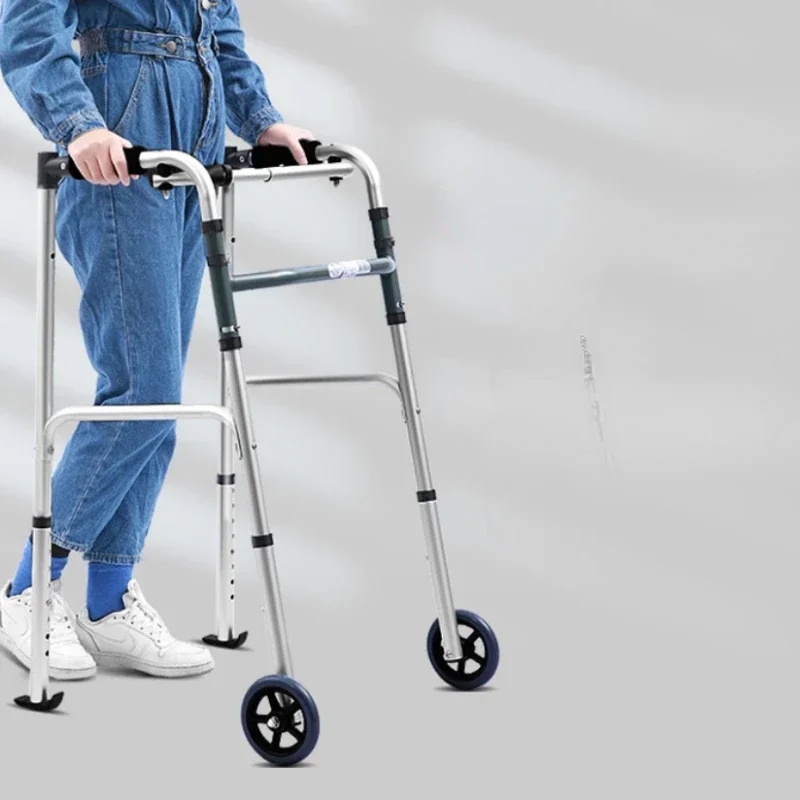 Travel-Friendly Elderly Shopping Cart Auxiliary Walking Crutches Can Sit & Fold Walking Cane Car for Support 2
