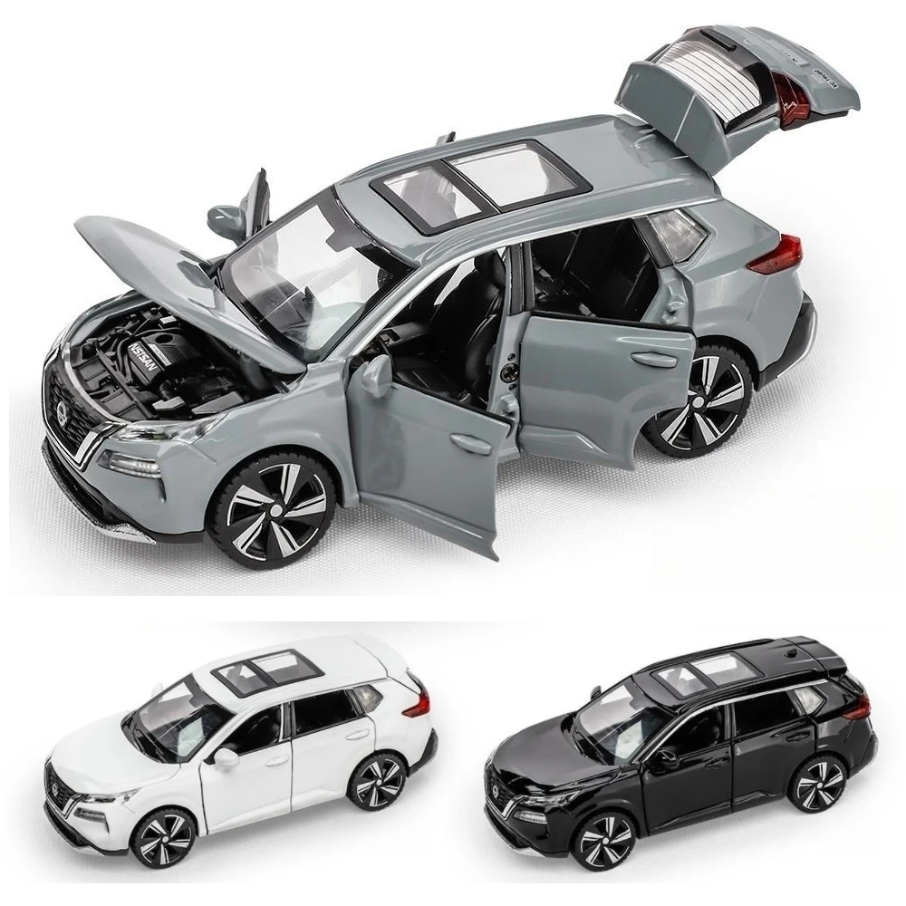 1/32 Nissan X-Trail SUV Miniature Diecast Toy Car Model Sound & Light Doors Openable Educational Collection Gift For Boy Kid 2