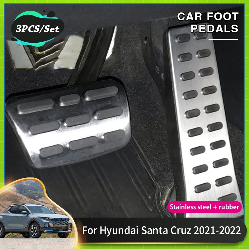 

AT MT Car Foot Pedal Pad Cover For Hyundai Santa Cruz 2022 Acessories NX4a OB 2021 Car Brake Clutch Pedal Pads Covers Acessories