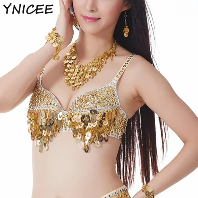 Sequin Belly Dance Top Bra for Women Tribal Professional Glitter Vintage  Gypsy Dancing Carnival Push Up Padded Bra Costume Suit - AliExpress
