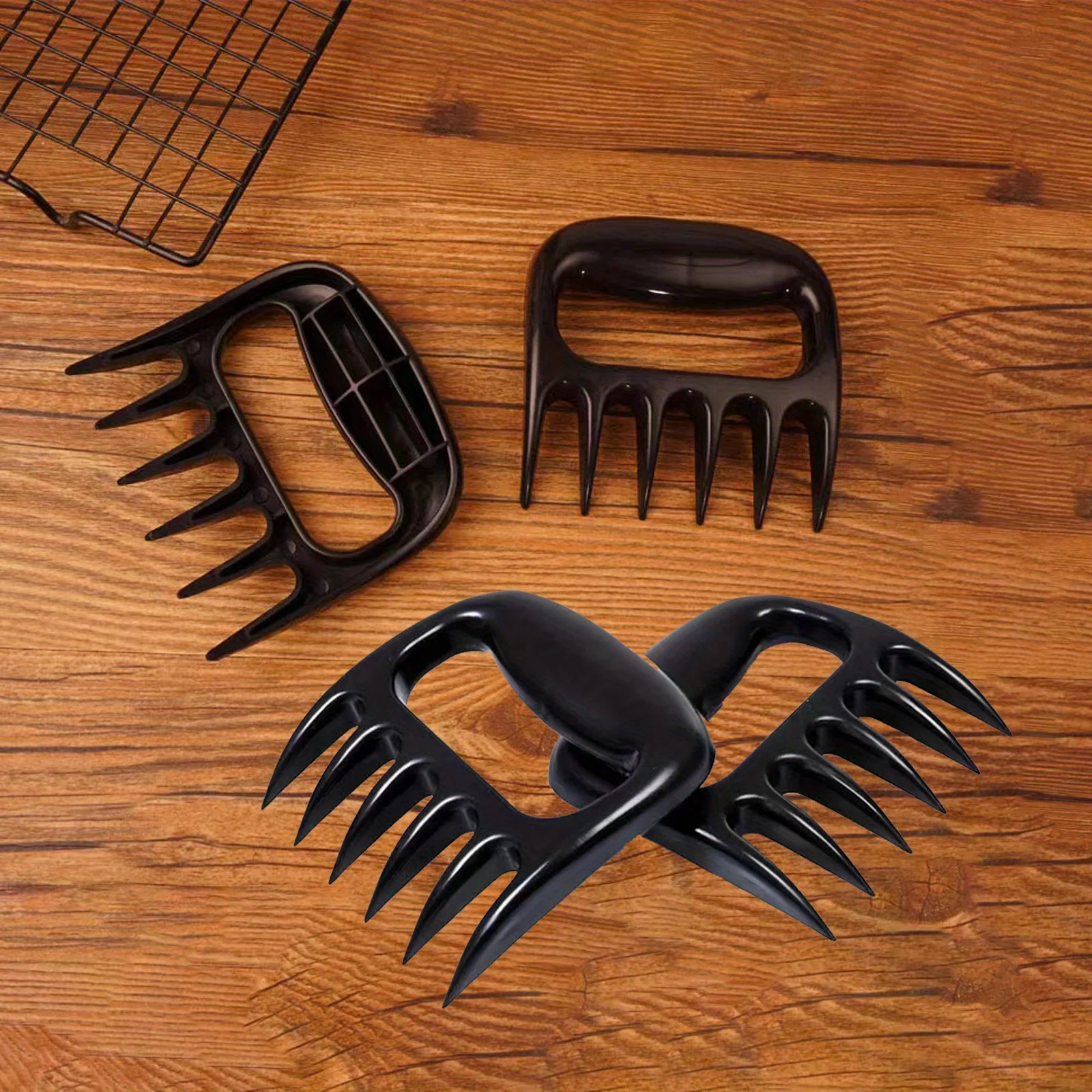 1/2/4PCS Bear Claw Quick Meat Tearer Black Bear Claw Meat Splitter Multifunctional Food Grade Processing BBQ Picnic Tool