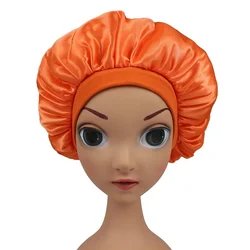 Hot Sale New Children's Wide-Brimmed Stretch Nightcap Baby Shower Cap Shower Cap Satin Round Cap Nursing Hat Wholesale Bonnets
