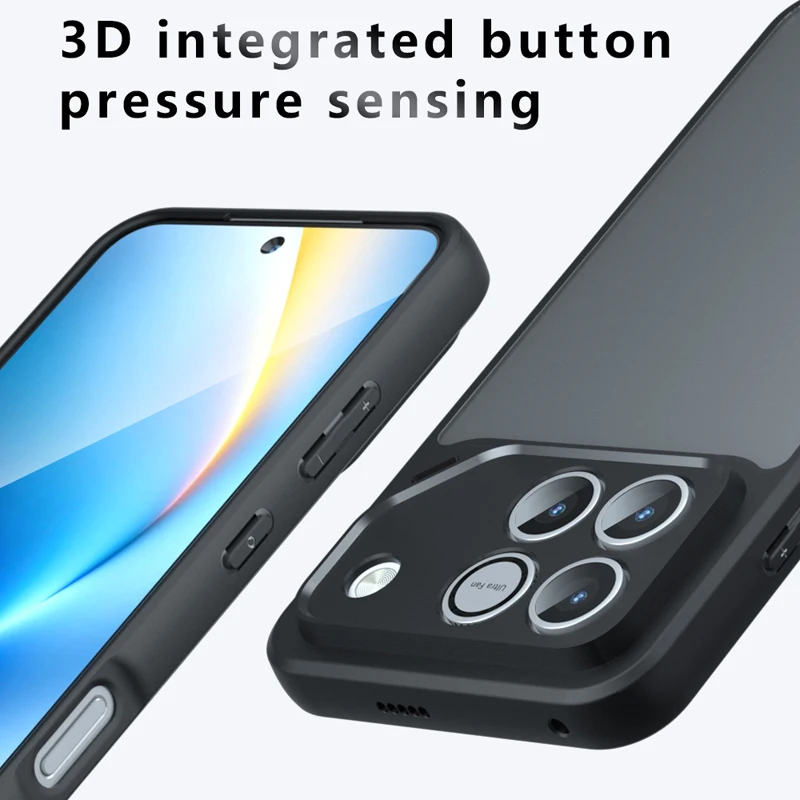 Shockproof Frosted Matte Anti-Fingerprint Transparent Cover