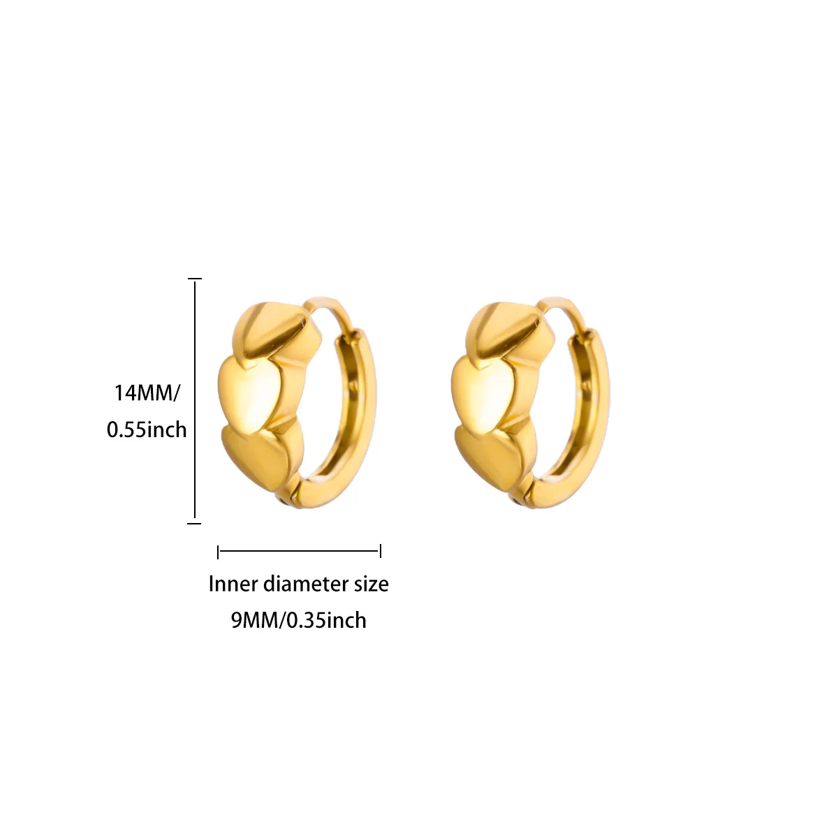Heart Stainless Steel Earrings For Women