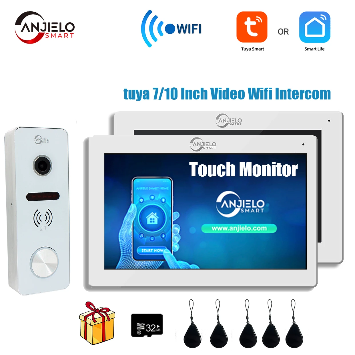 Tuya Camera Tuyasmart Smart Life 1080 HD IP Camera Wifi Monitor Intercom  Rotation Night Vision Function Android IOS APP - AliExpress