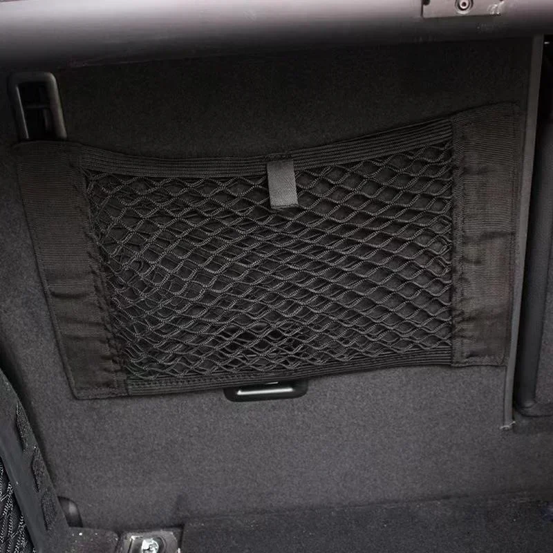 Car Trunk Organizer Double-layer Mesh Pocket Storage Bag for Car Back Rear Trunk car trunk organizer