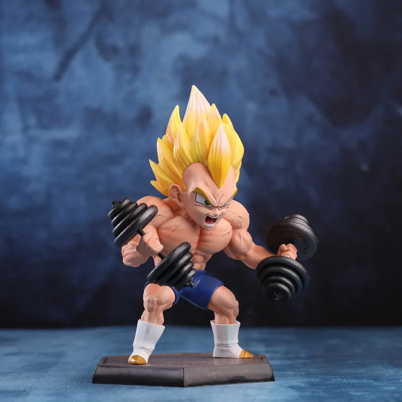 17cm Dragon Ball Z Vegeta Fitness Figure DBZ Model Bodybuilding Series  Figurals Anime Statue Figurine Collection Birthday Gifts