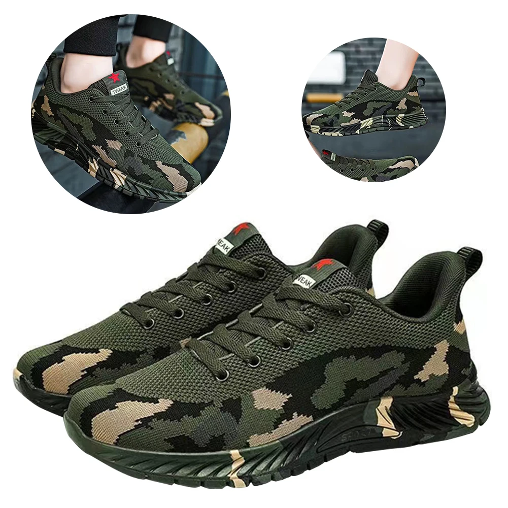 Mens Camouflage Sneakers Casual Running Shoes Lightweight Walking Sports Sneakers Breathable Sports Shoes for Running Walking