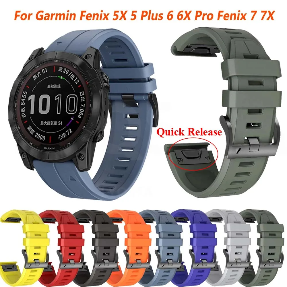 Silicone Watch Band 22 26mm for Garmin Smartwatch