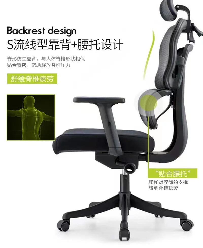 Description Picture 2 of itemHigh Quality Office Chair Mesh with Headrest Best High Back Adjustable Office Chair Modern Best Ergonomic Full Mesh Office Chair
