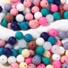 50Pcs Round Silicone Beads 12mm Silicone Spacer Beads DIY Pacifier Chain Necklace Accessories For Pen Keychain Jewelry Making 4