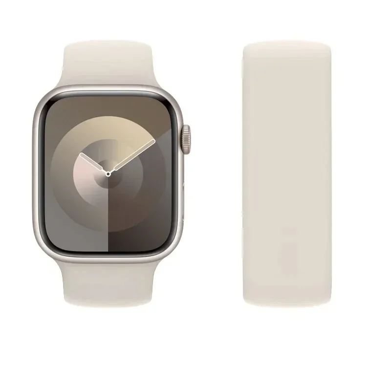 Silicone Solo Loop Watch Band - Vibrant and Comfortable Strap for All Apple Watch Sizes