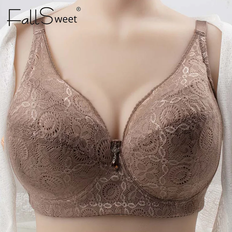 40205-f8b767.png FallSweet Plus Size Push Up Bras for Women Full Coverage Underwire Bra Sexy Lace Brassiere - Image 1