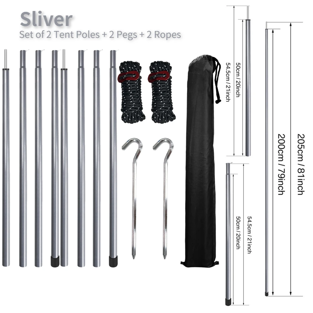 Set Di 2 Pali In Acciaio Per Tende Da Sole - Altezza 220cm, Basi 12x12cm, Fissaggio Robusto - Foto 4