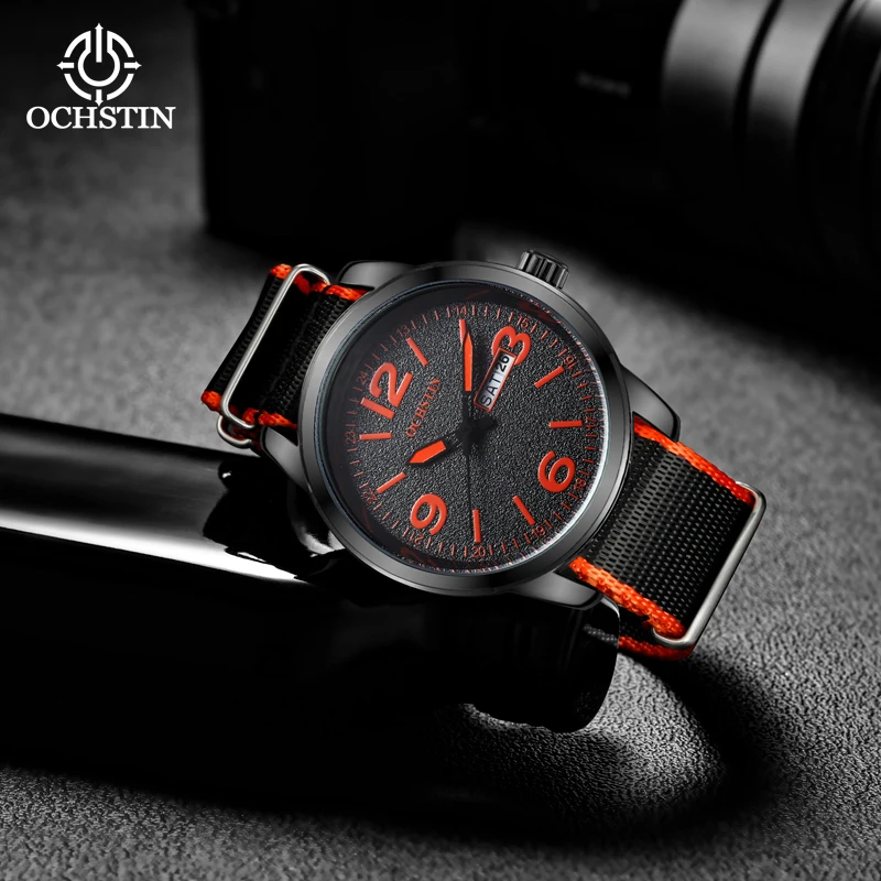 ochstin new 2024 sports street innovative nylon series multifunction quartz movement watch men's quartz watches