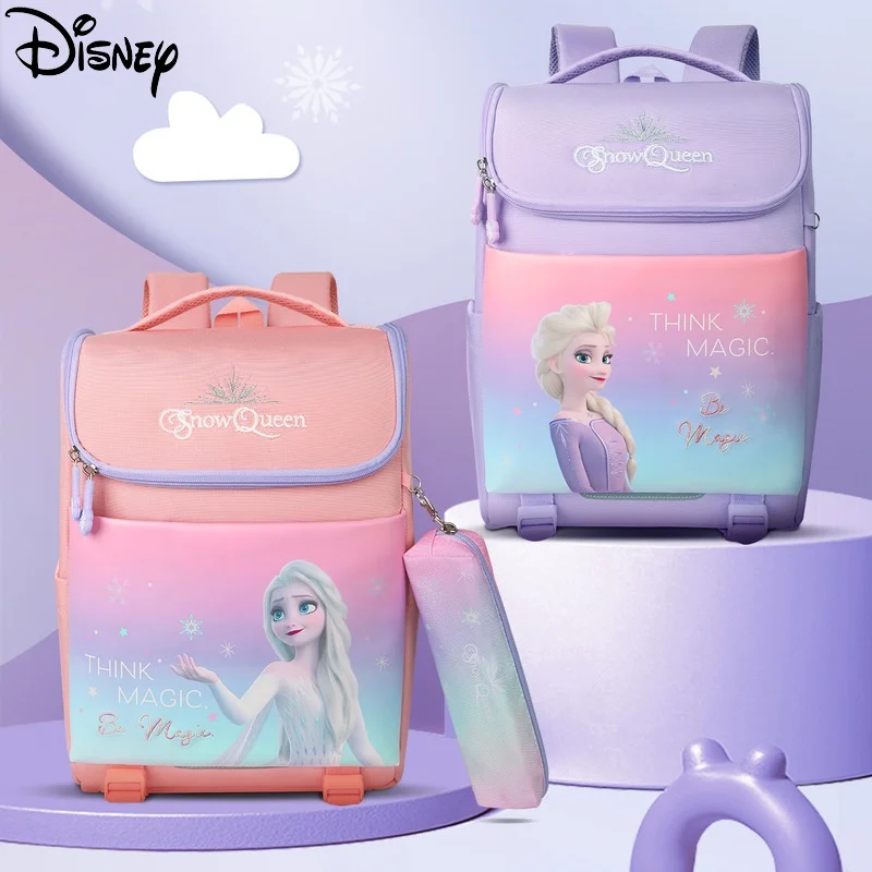 

Disney Backpack Frozen Elsa Princess Cartoon Schoolbag Girl Cute Primary School Bag Kindergarten Cute Backpack Kids Student Gift