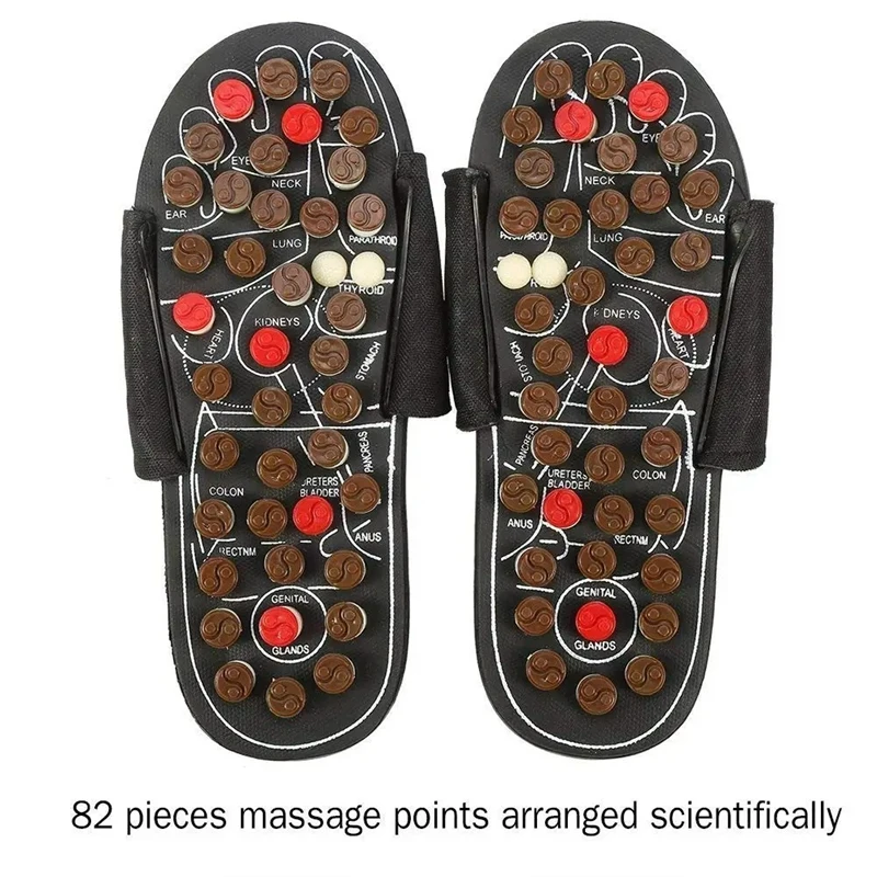 Massage Slippers Foot Reflexology Acupuncture Therapy Massager Walk Stone Shoes Acupuncture Cobblestone Massageador Sandal women slippers men slippers flying woven slippers