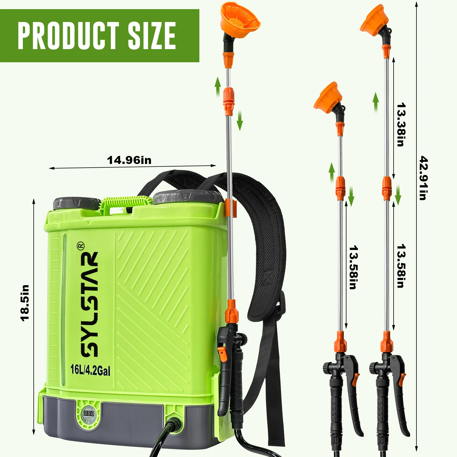 24428-7Beaf2.Jpg hydroseeding agriculture sprayer 4 gallon battery powered backpack sprayer for lush green grass plantation