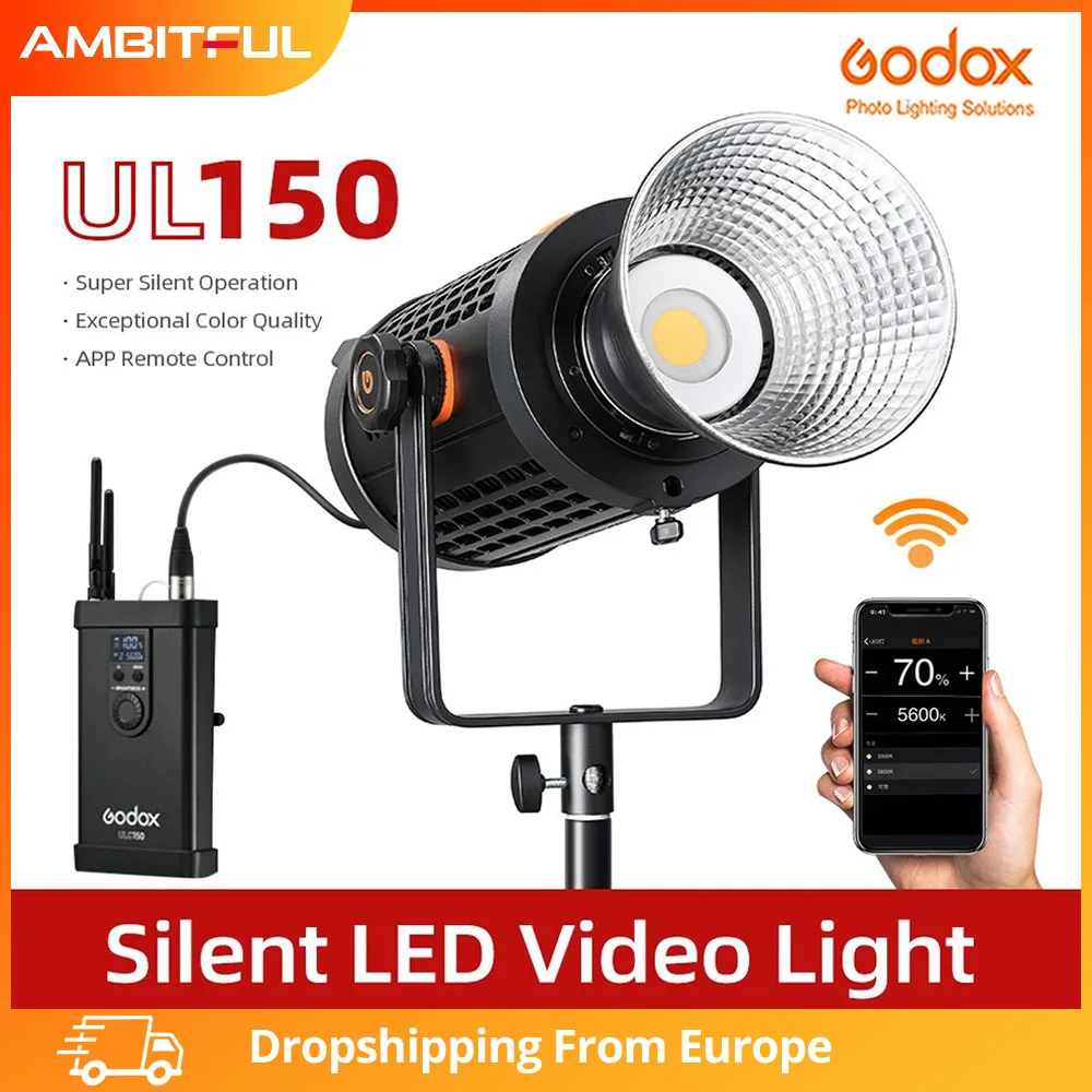 Godox UL150 UL150 150W 5600K Color Temperature Silent Bowens Mount LED