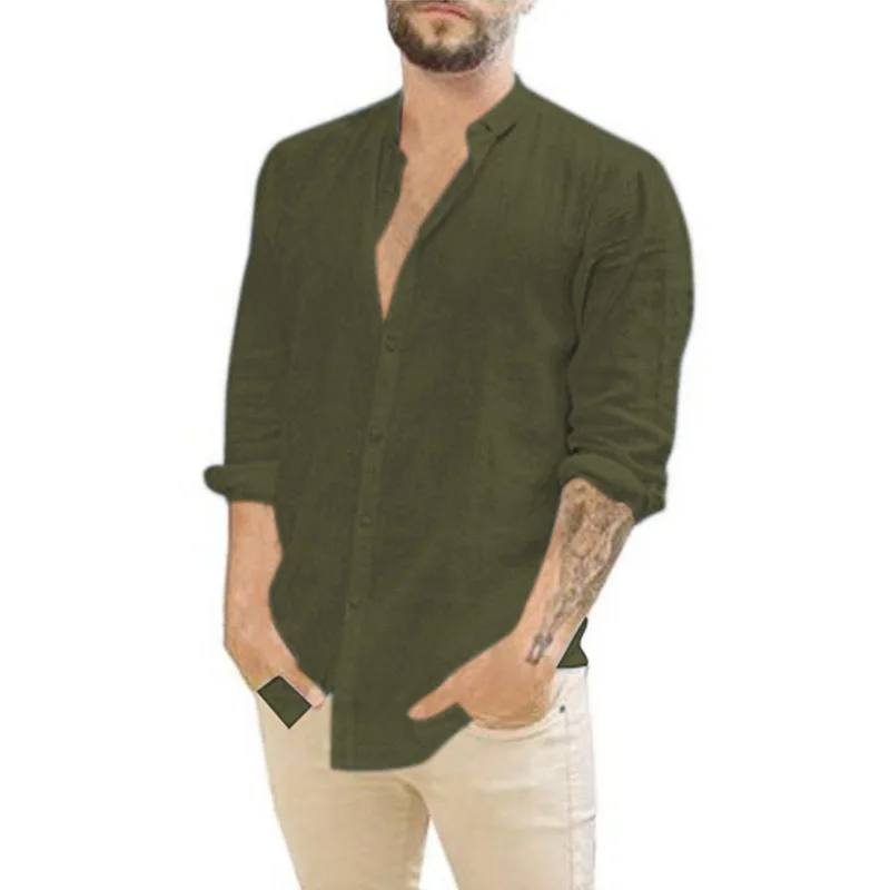 New Summer Single Breasted Cardigan Shirt Fashionable Men's Business Travel Lightweight And High Quality Loose Breathable Shirt