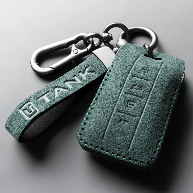 

For Tank 300 500 Alcantara Suede Key Cover Keychain Key Case for Car Accessories