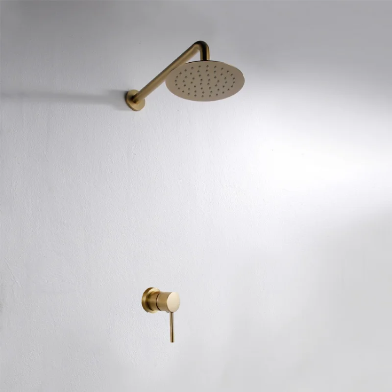 All copper in wall shower concealed set single function hotel bathing